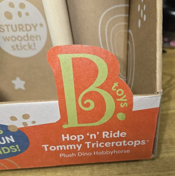 Hop 'N' Ride Triceratops - Red and Yellow - Picture 2 of 6